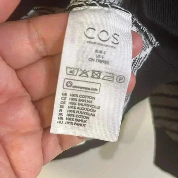 [S]COS Blue/White  Diagonal Stripes Pull Over Cotton Sweater - Picture 5 of 5